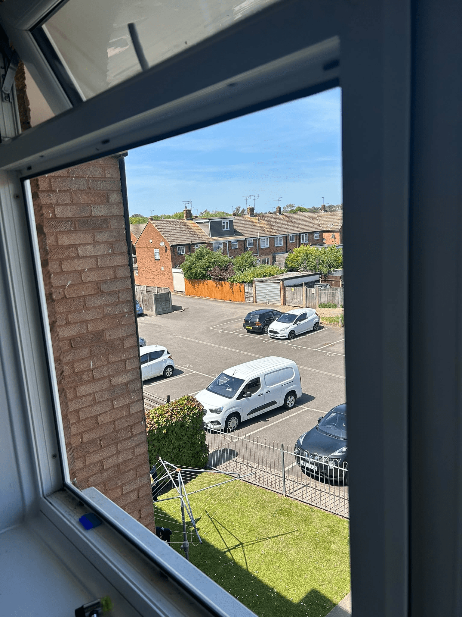 Interior view of newly installed window